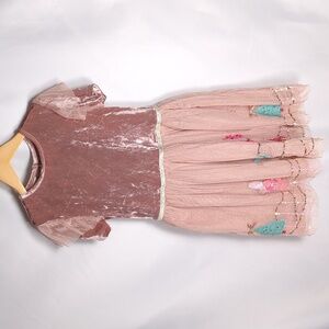 Monsoon Girls Christmas Scene Velvet Disco Dress (9-10 UK)